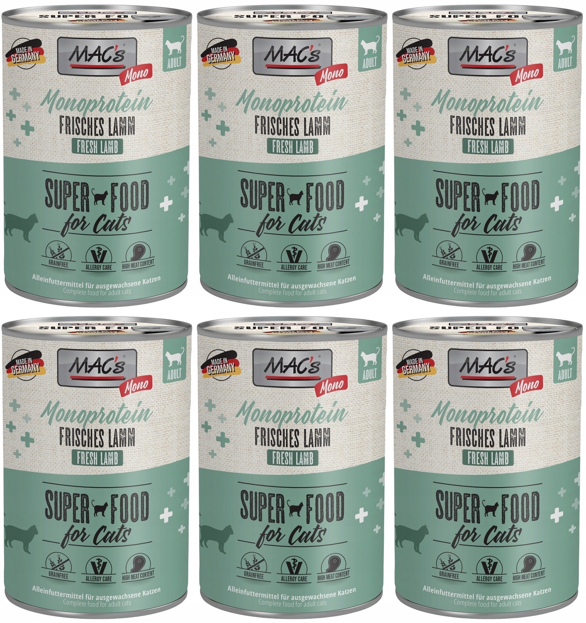 MAC's CAT Lamb Monoprotein 6 Cans 400 g