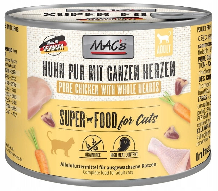 MAC's Cat Chicken and Poultry Hearts Can 200 g