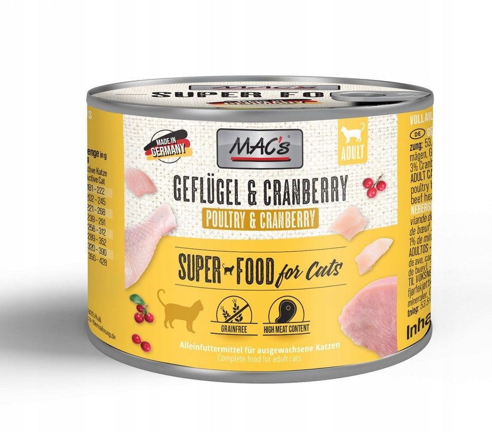 MAC's Cat Food Poultry with Cranberries 200g