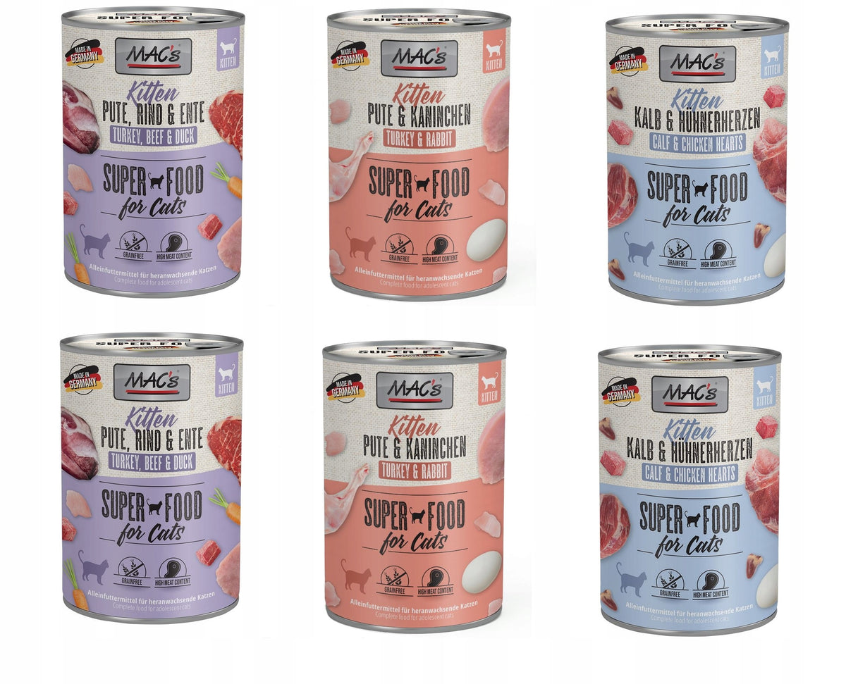 MAC´s Cat KITEN 6 x 400 g MIX OF FLAVORS