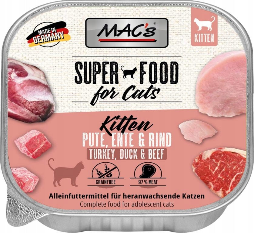 MAC's Cat dish Kitten Turkey Duck Ox 100 g