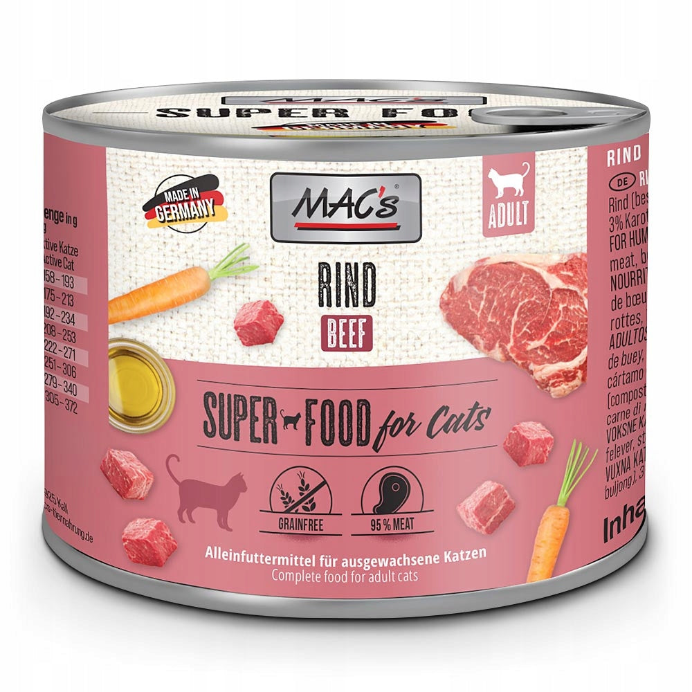 MAC's -NO CEREALS-Beef 70% meat 200g Brand Mac's
