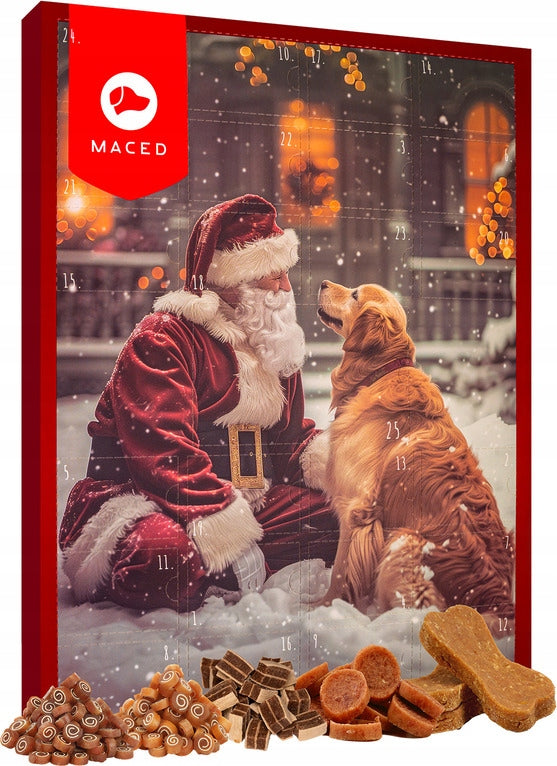 MACED ADVENT CALENDAR CHRISTMAS GIFT FOR DOG 155g Flavor salmon