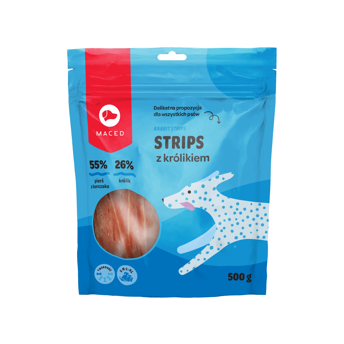 MACED Dog Treat Striped Fillets with Rabbit 500g Flavor rabbit
