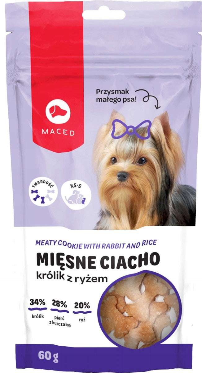 MACED Meat Cakes Rabbit with Rice Treat of a Small Dog 60g Packaging status original