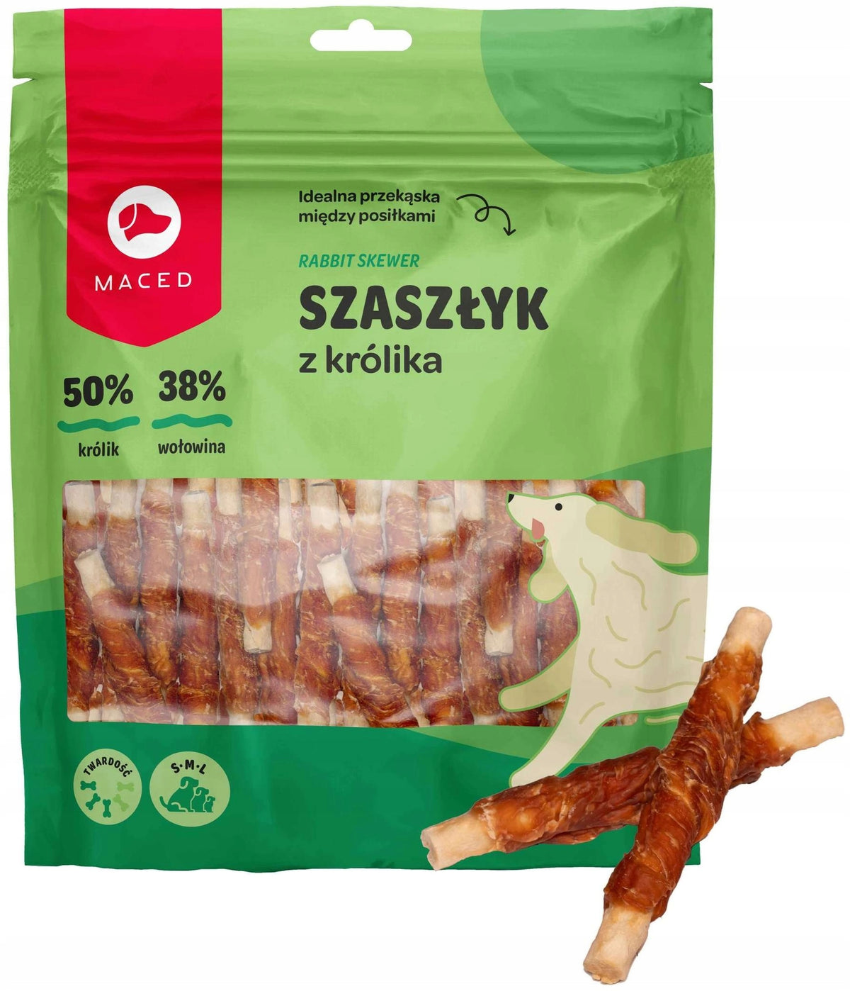 MACED Rabbit Skewers 500g Tasty Dog Treat