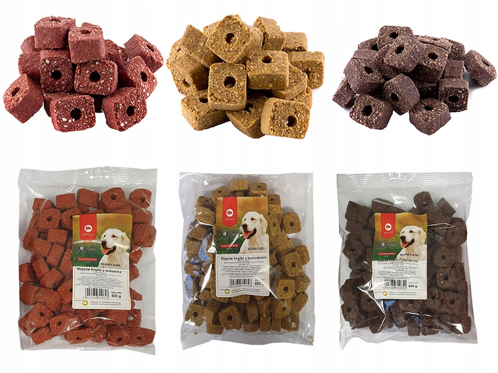 MACED delicacy MEAT DISCS MIX OF FLAVORS 3x 500g