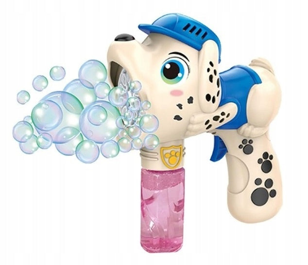 MACHINE BATTERY OPERATED BUBBLE GUN SOAP BUBBLES DOG Kind machine