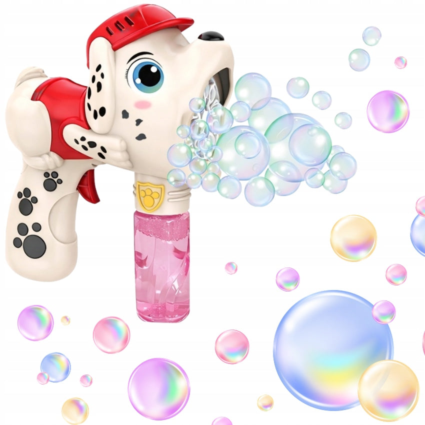 MACHINE BATTERY OPERATED BUBBLE GUN SOAP BUBBLES DOG Packaging status original