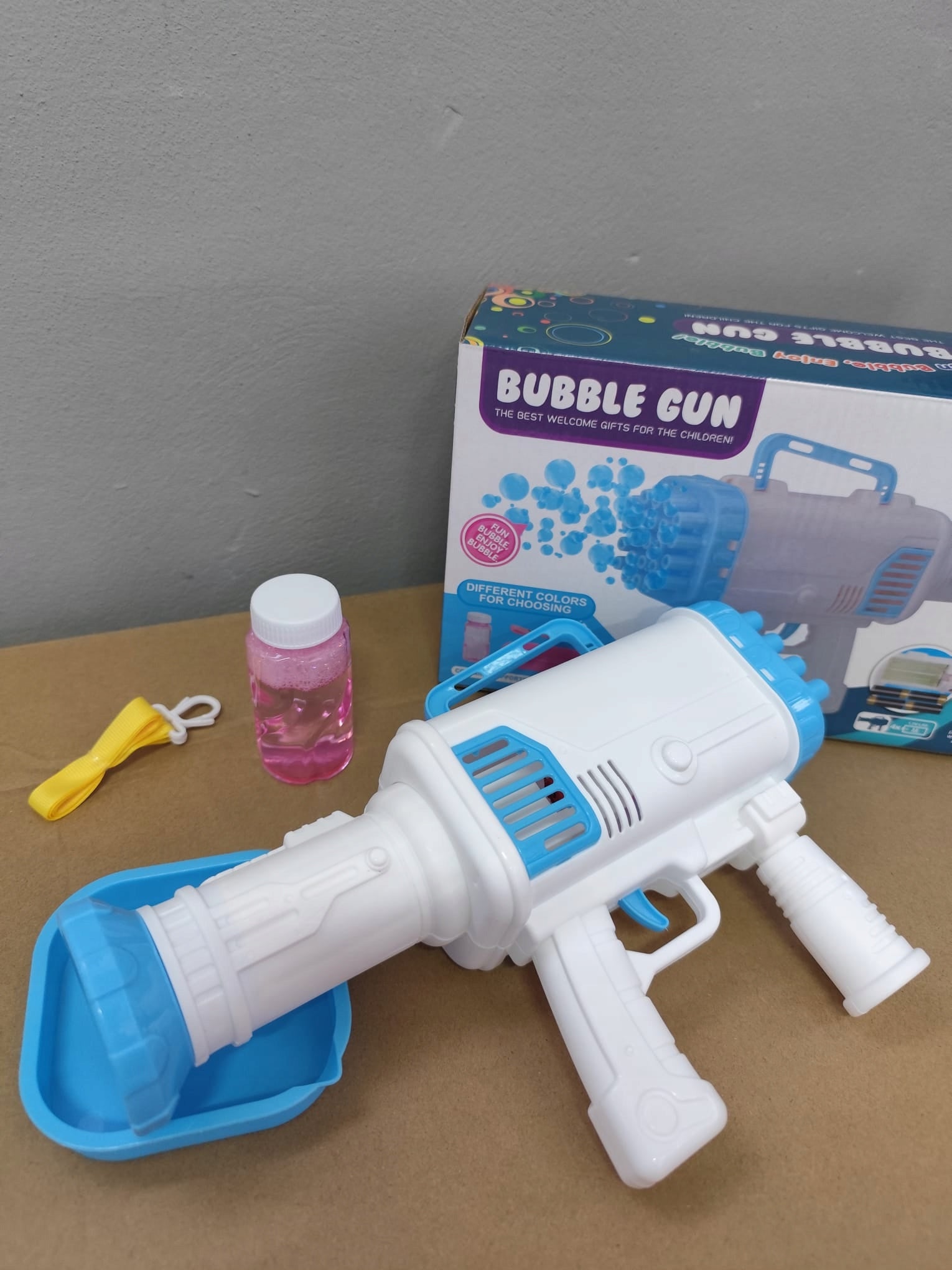 MACHINE BUBBLE GUN BAZOOKA SOAP BUBBLES FOR KIDS FOR WEDDING Packaging status original