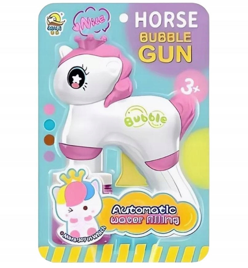 MACHINE CAMERA BUBBLE GUN SOAP BUBBLES HORSE UNICORN Kind pistols