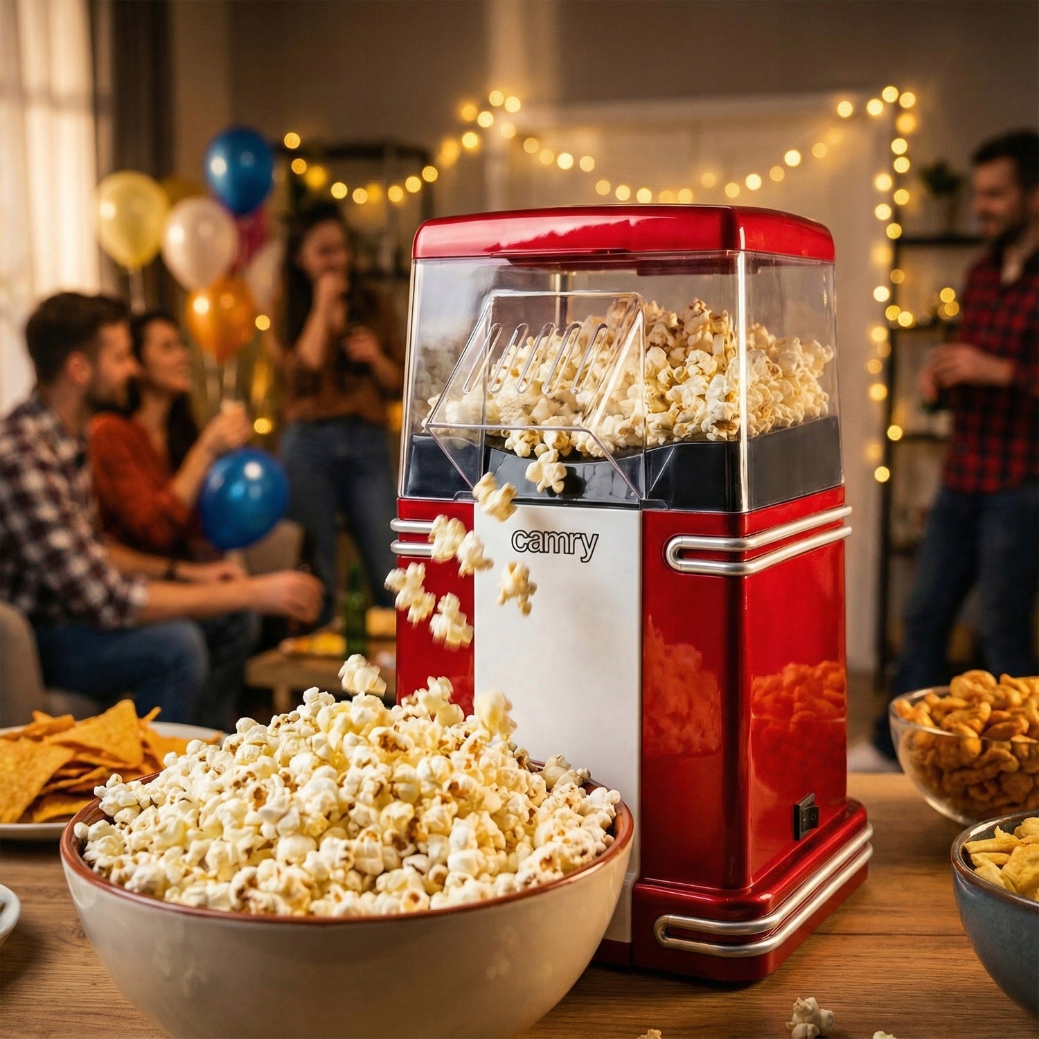 MACHINE DEVICE FOR MAKING POPCORN WITHOUT FAT 1200W RETRO Brand Camry
