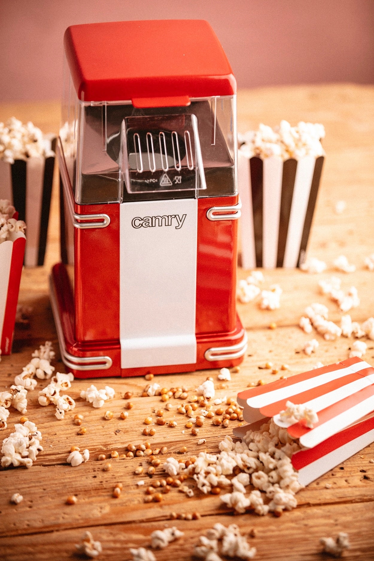 MACHINE DEVICE FOR MAKING POPCORN WITHOUT FAT 1200W RETRO Fat-free function yes