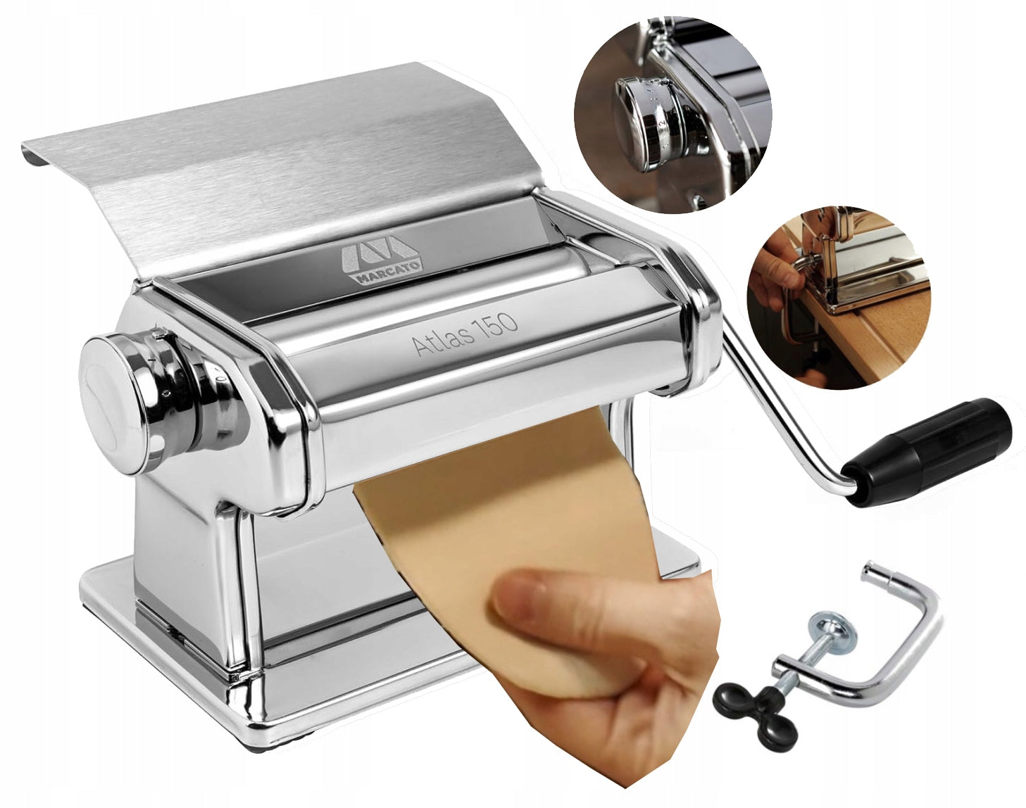 MACHINE FOR PASTA AND DOUGH MARCATO ATLAS 150 CHROME PLATED