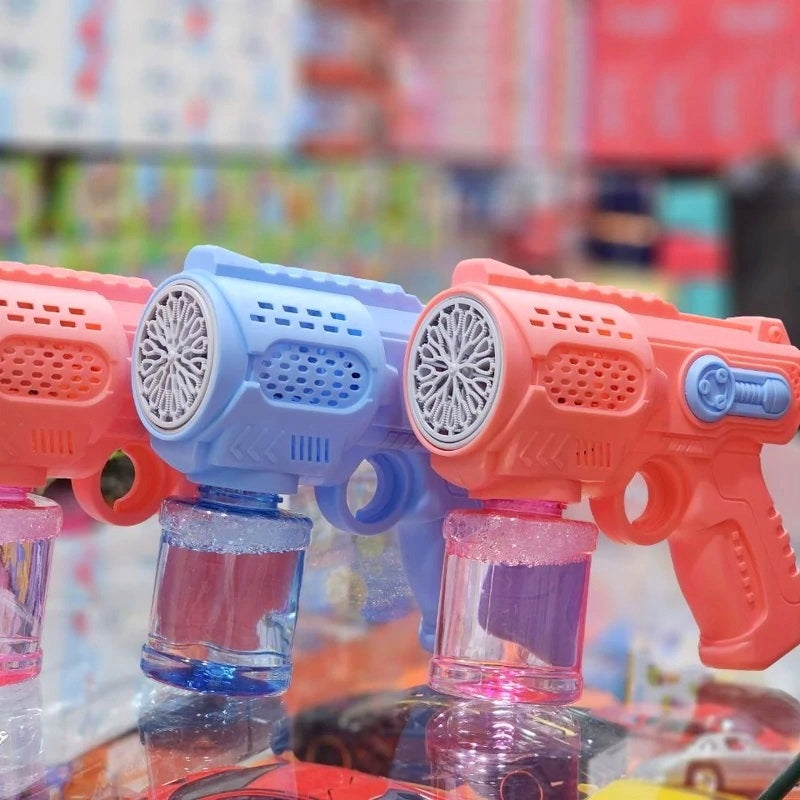 MACHINE GUN BATTERY OPERATED BUBBLE APPARATUS LIGHT SOUND SOAP BUBBLES Packaging status original