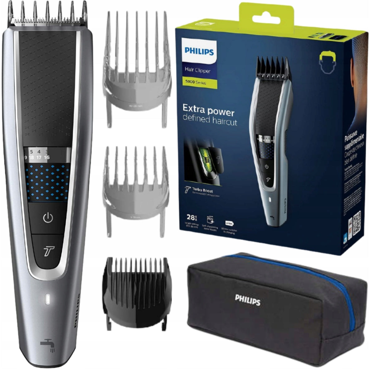 MACHINE PHILIPS Series 5000 FOR CUTTING HAIR FACIAL HAIR WIRELESS CASE