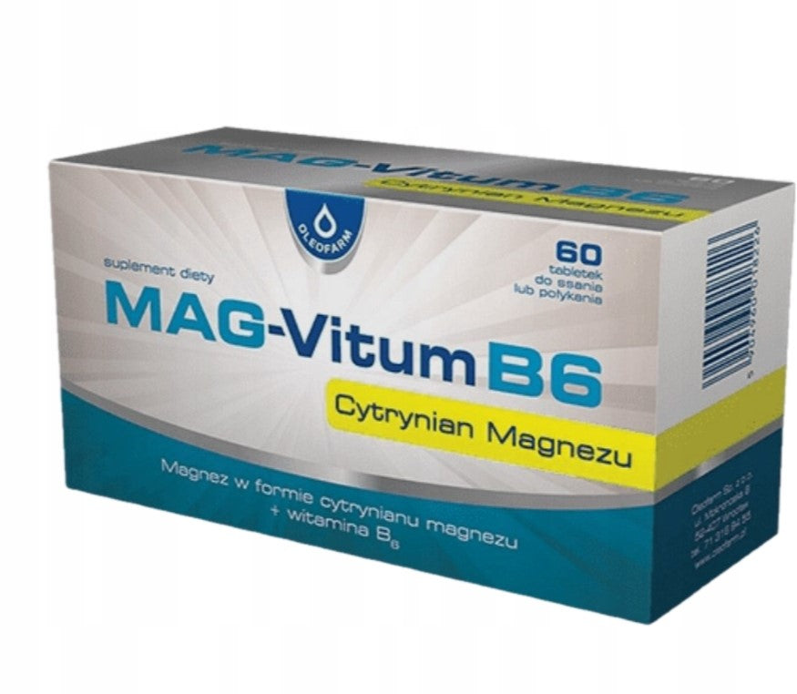 MAG-VITUM B6 magnesium citrate vitamin B6 60 lozenges Packaging status original