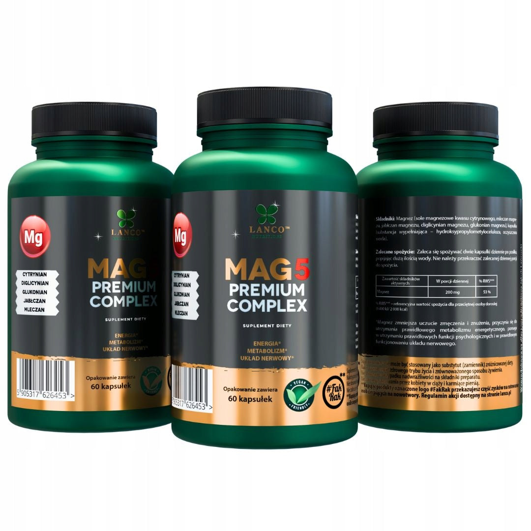 MAG5 Premium Complex 1700mg TOP5 forms Magnesium DIGLYCINATE +other Name other