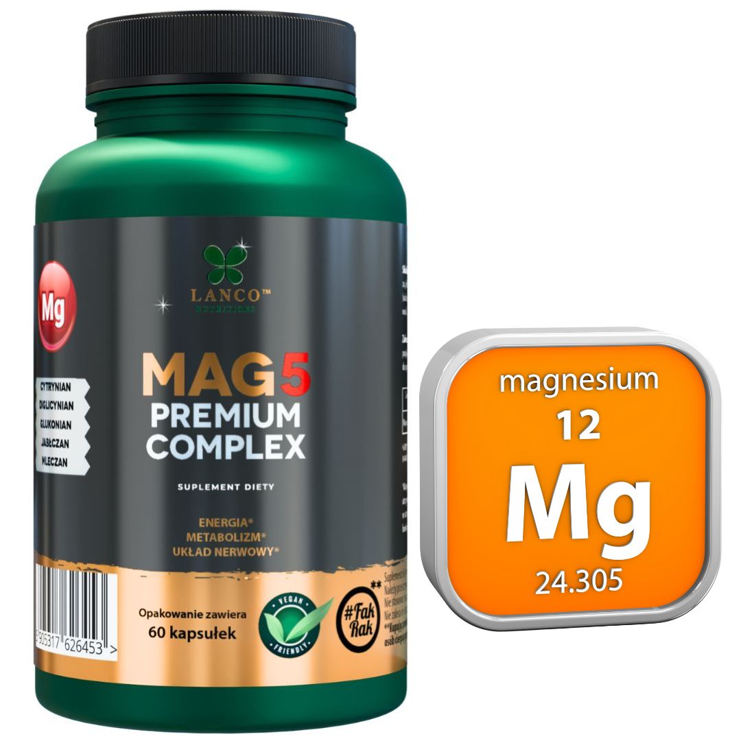 MAG5 Premium Complex 1700mg TOP5 forms Magnesium DIGLYCINATE +other