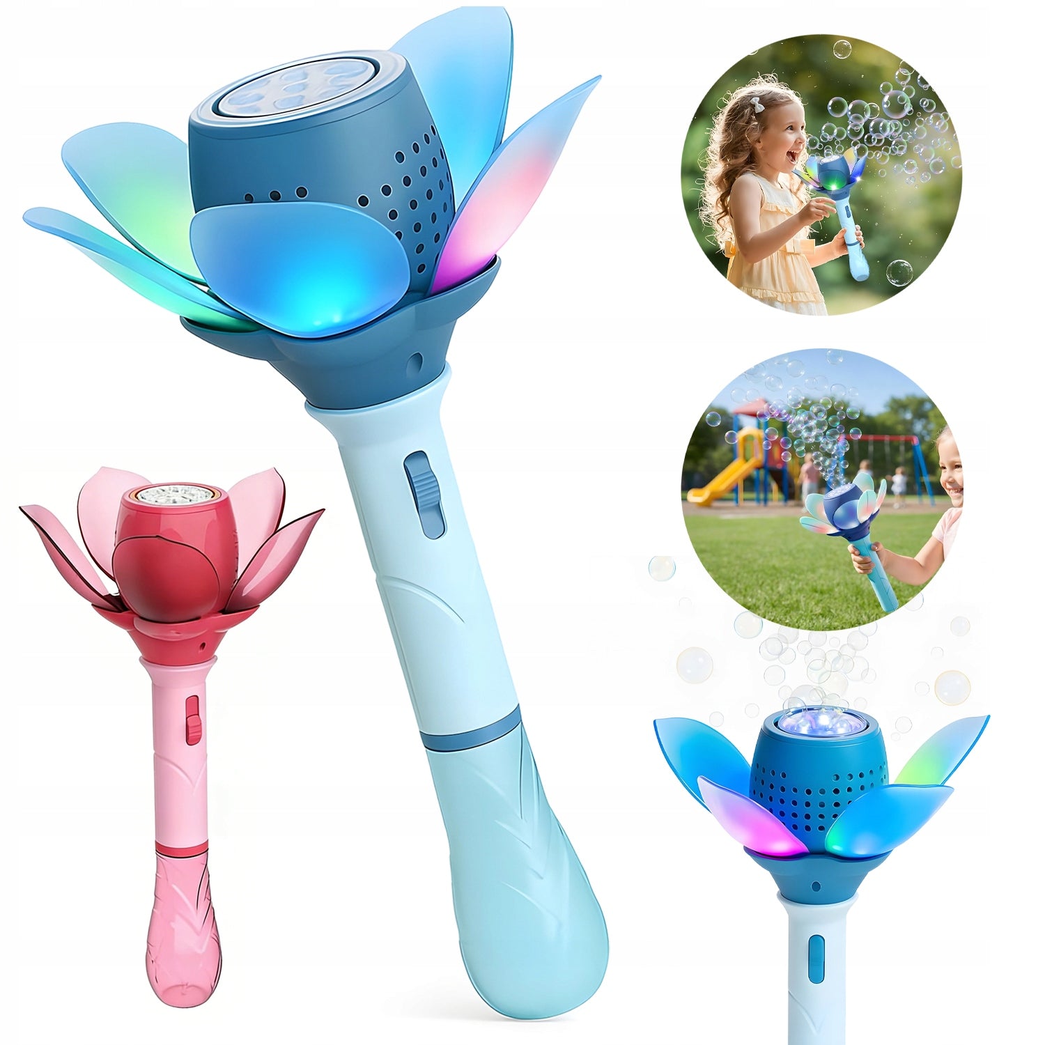 MAGIC BUBBLE WAND FOR KIDS, BUBBLE WAND WITH LIGHT FOR GAMES