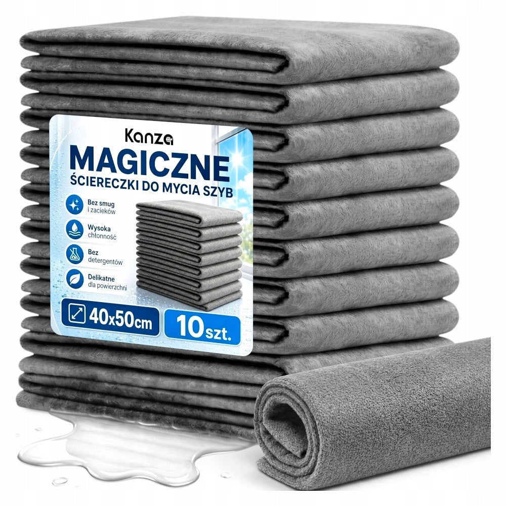 MAGIC CLEANING CLOTHS UNIVERSAL FOR STREAK-FREE WINDOWS 40X50CM 10PCS