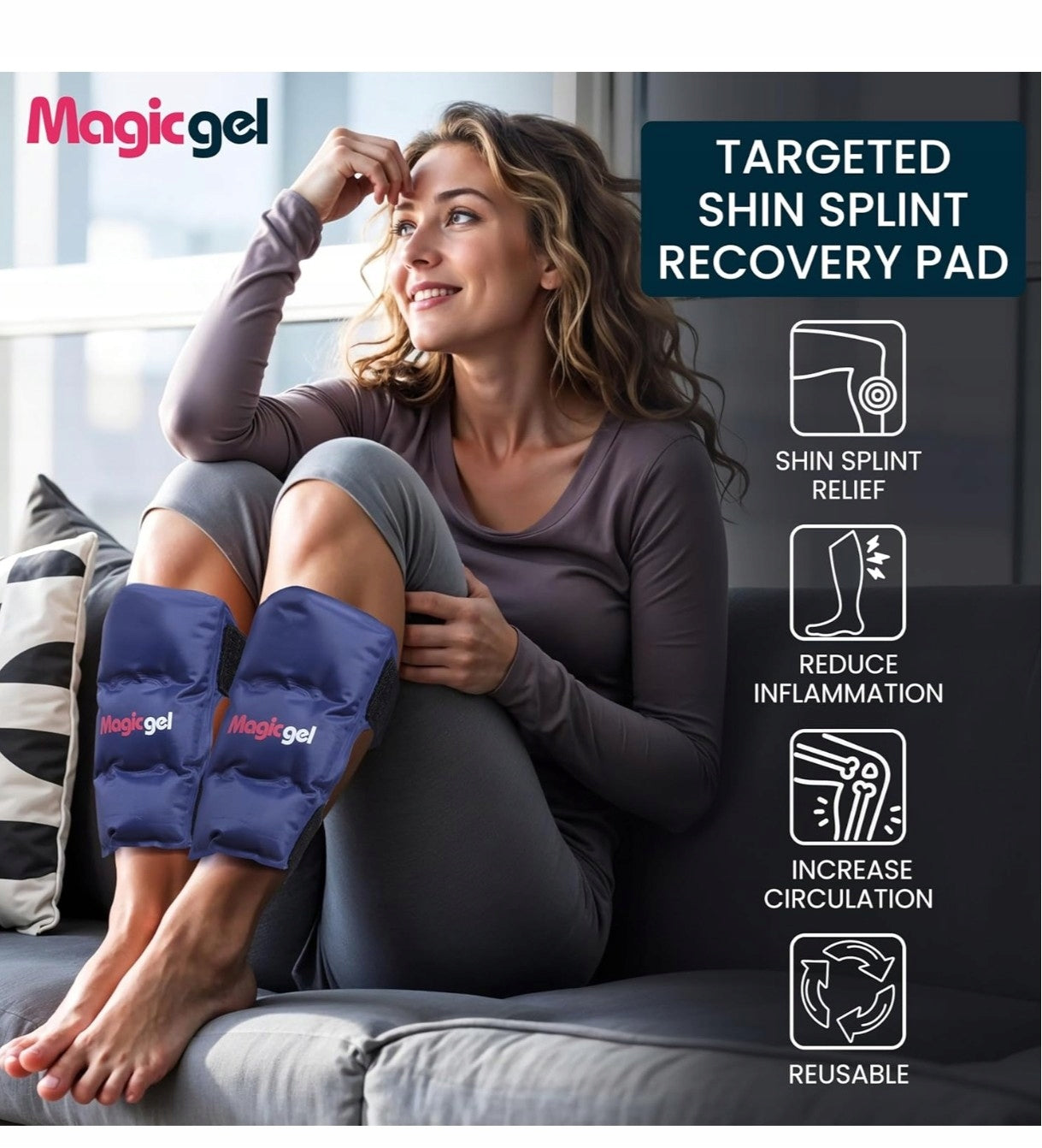 MAGIC GEL 2 COOLING COMPRESSES ON THE TIBIA REGENERATION AFTER TRAINING EAN (GTIN) 5902138591304
