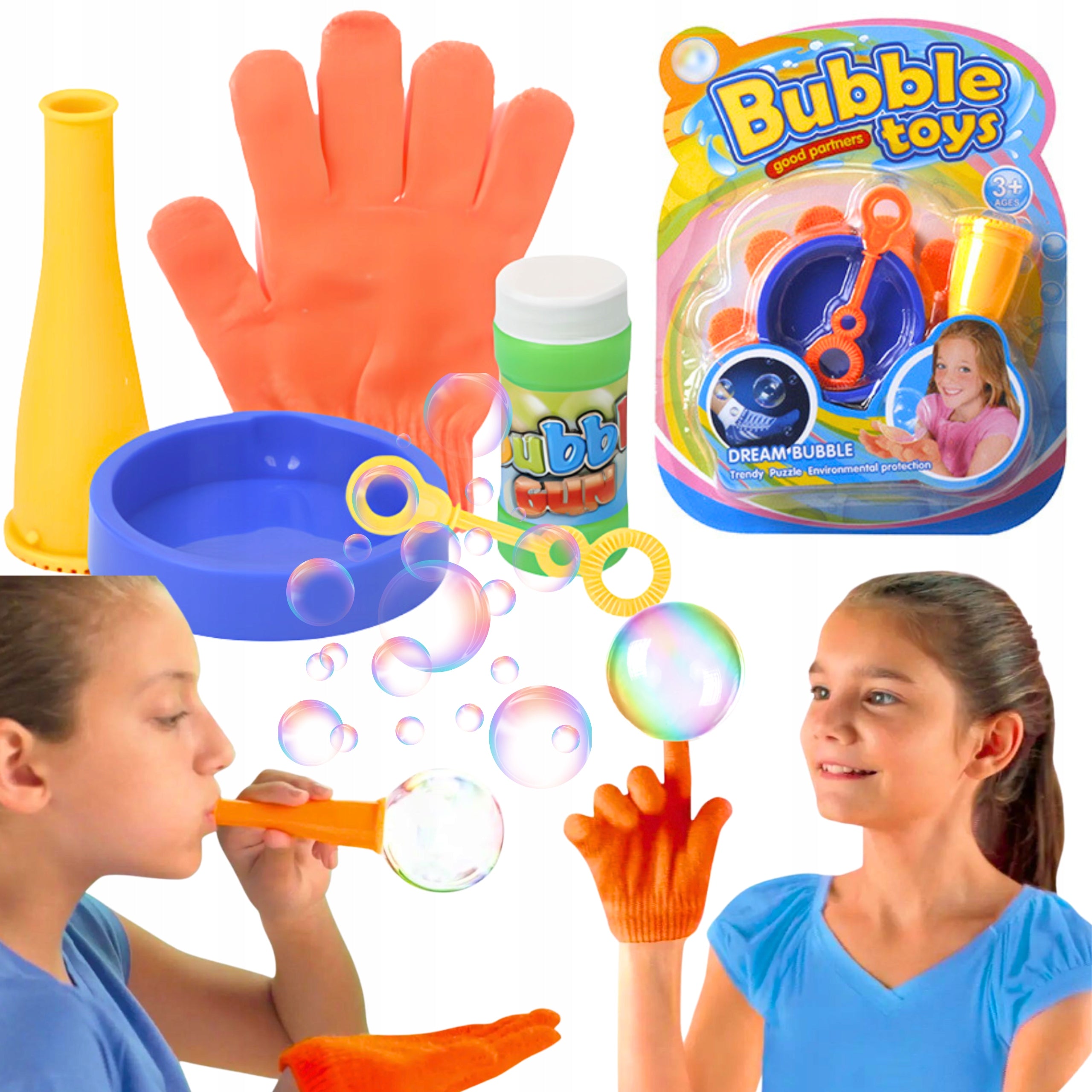 MAGIC GLOVE BABY SOAP BUBBLE SET + BUBBLE LIQUID Kind set