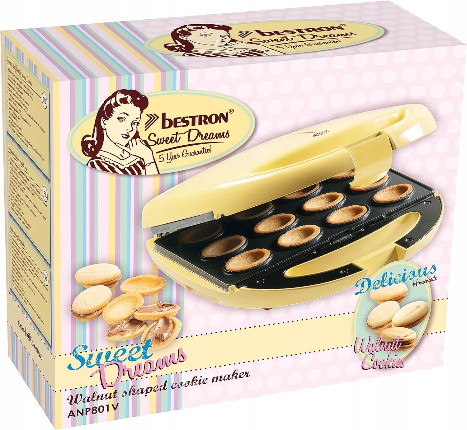 MAGIC NUT WAFFLE MAKER WITH NONSTICK COATING 850W Power rating 850 W