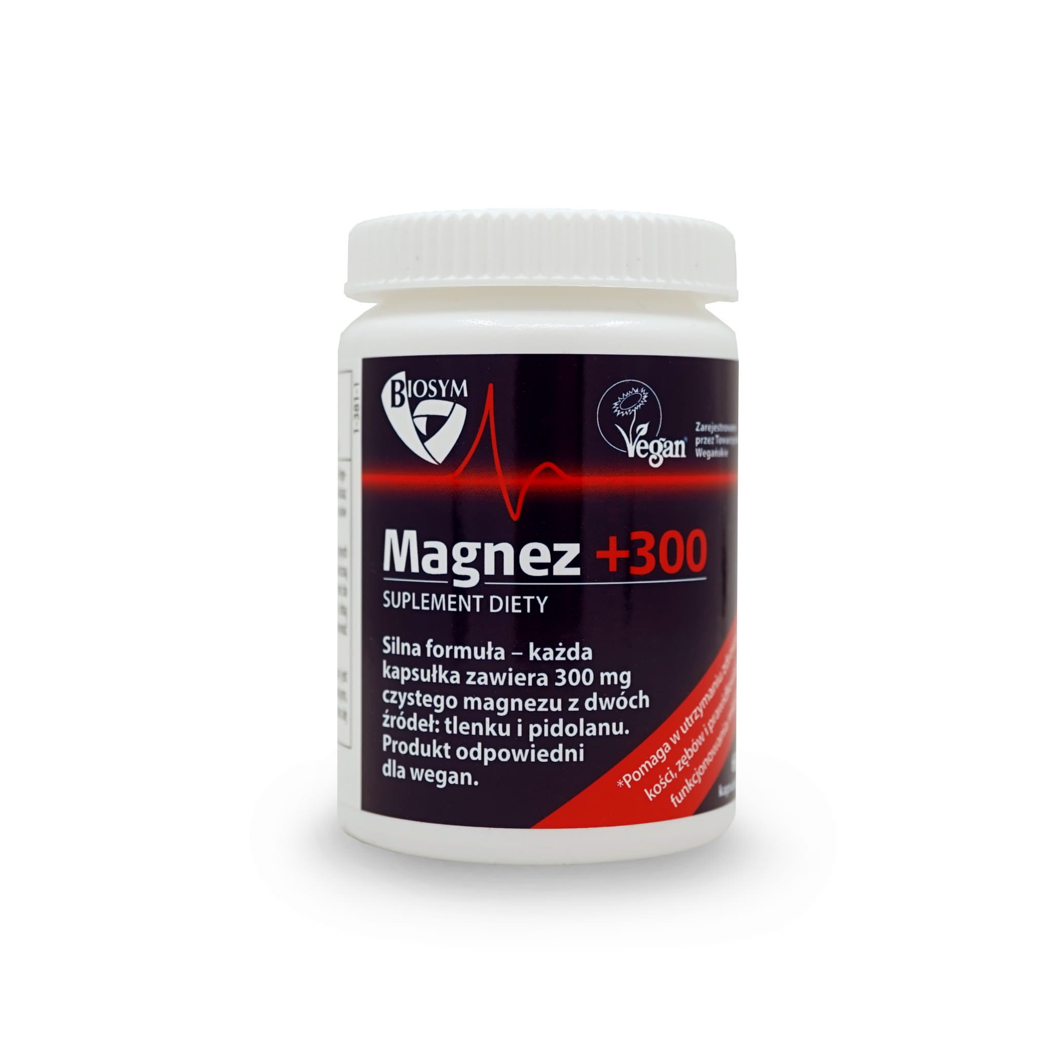MAGNESIUM +300, 60 kaps.chelat, Medi-Flowery, Biosym