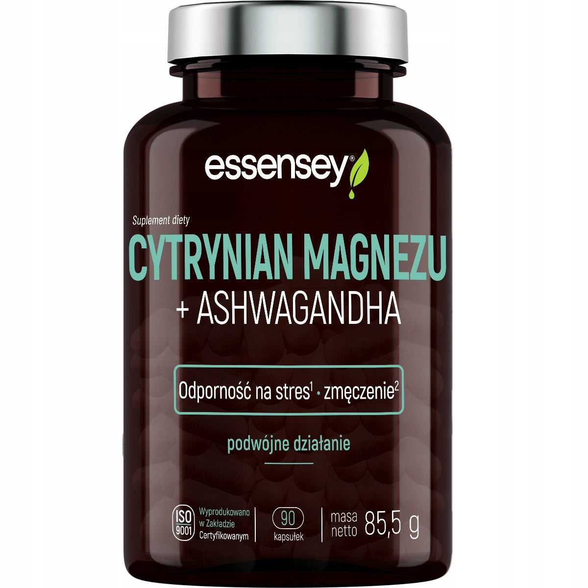 MAGNESIUM Citrate + ASHWAGANDHA 90 kaps. Complex Stress Relaxation Sleep Fatigue