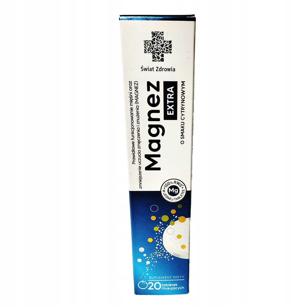 MAGNESIUM EXTRA lemon flavoured 20 tablets mousse