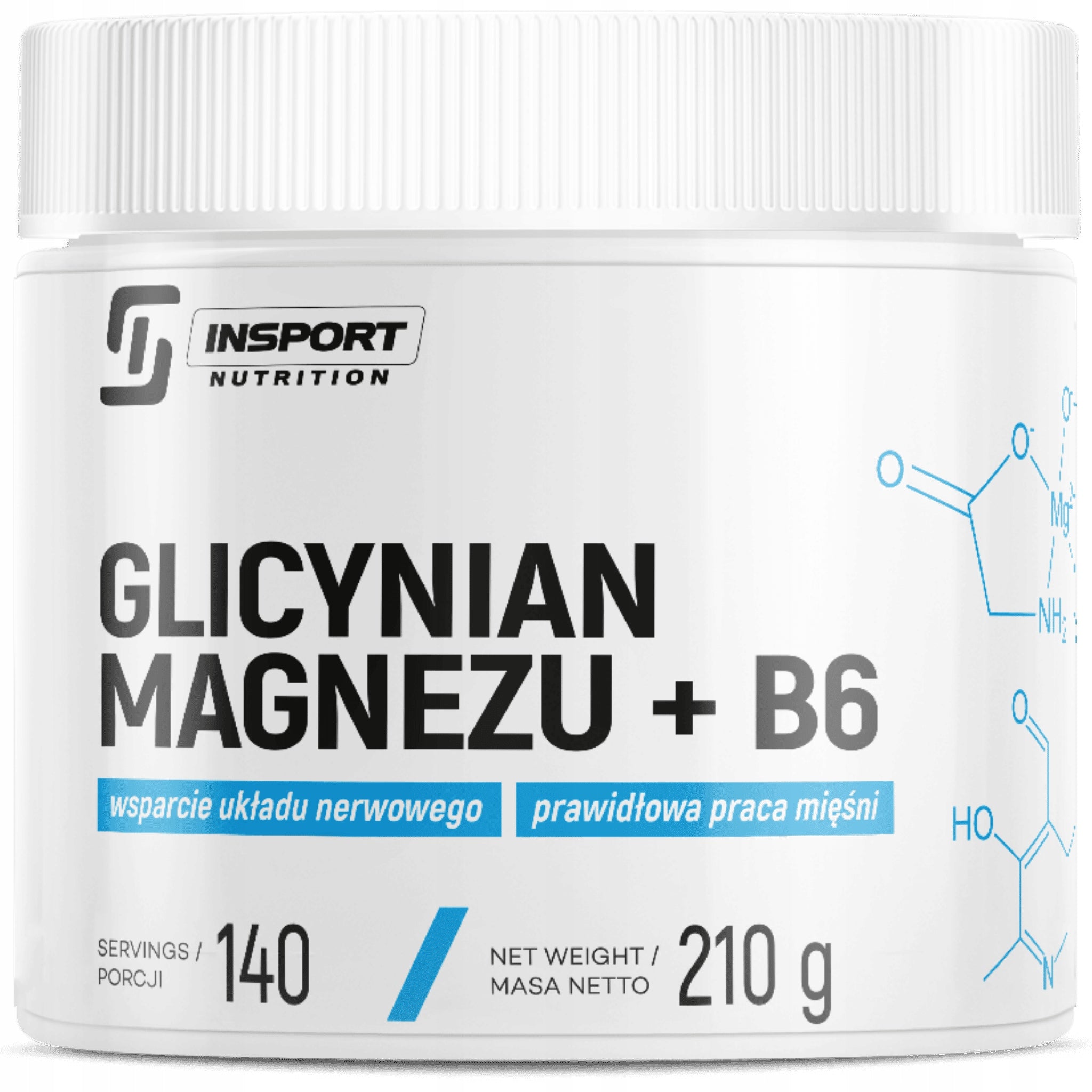MAGNESIUM GLYCINATE 1500mg 140 Servings MAGNESIUM CHELATE Muscle SPASMS | INSPORT