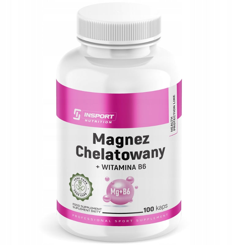 MAGNESIUM GLYCINATE 1600mg 100 kap CHELATED MAGNESIUM Contractions | INSPORT