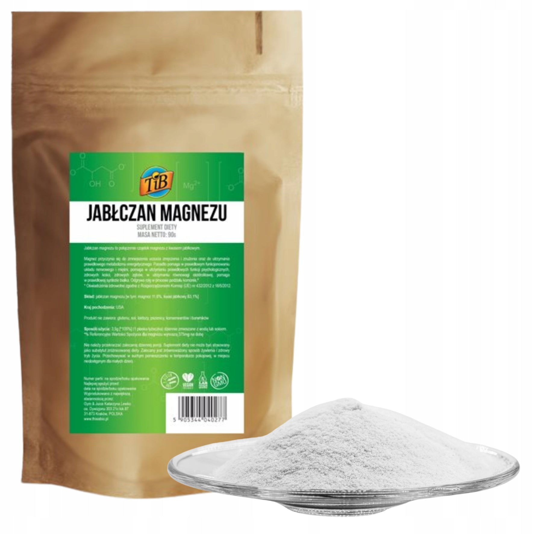 MAGNESIUM MALATE 100% Magnesium 90g Healthy Muscles Bone Teeth Medical device no