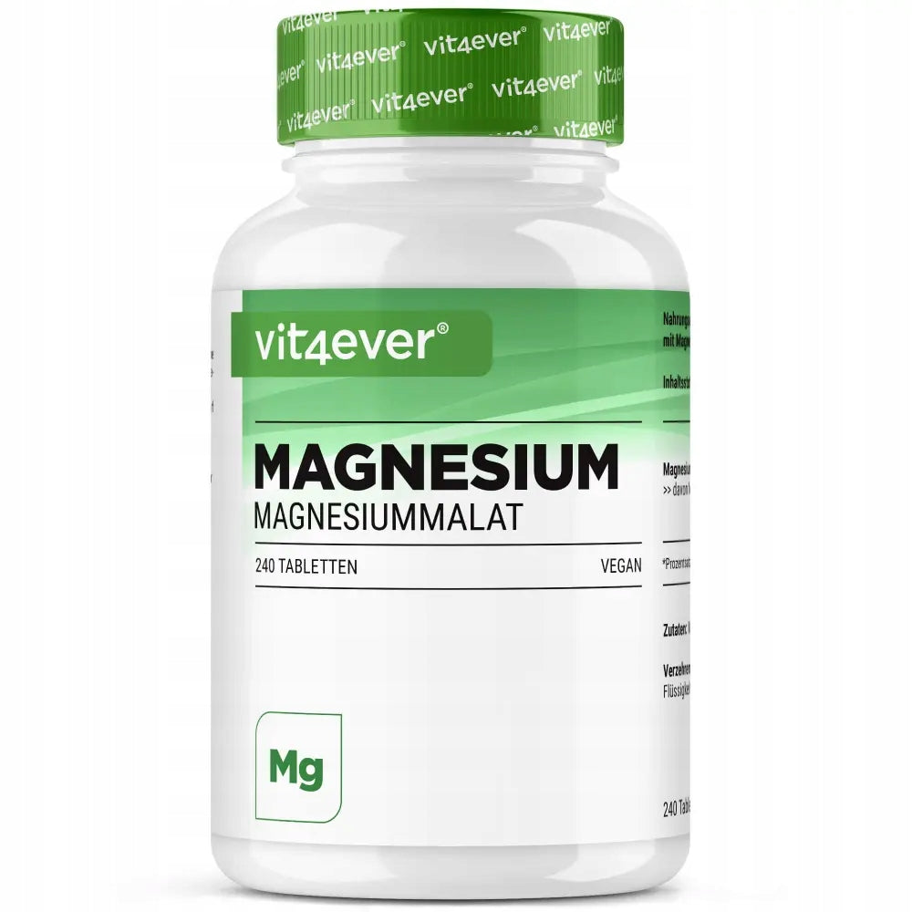 MAGNESIUM MALATE 240 TABLETS MAGNESIUM MALATE HIGH BIOAVAILABILITY VIT4EVER