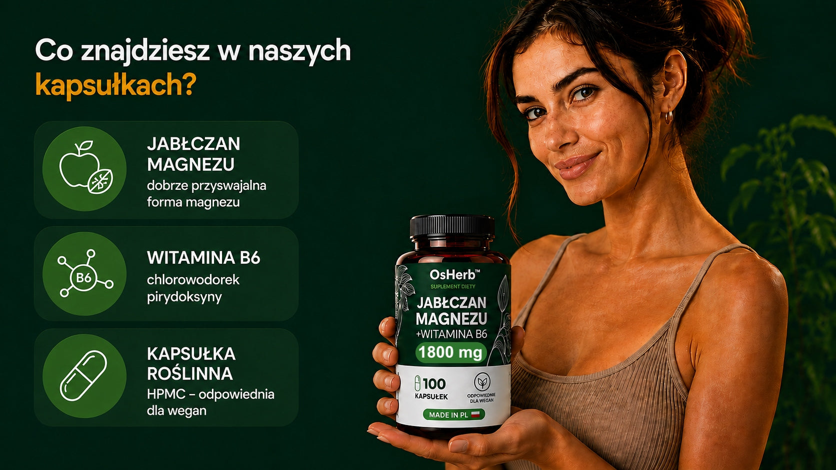 MAGNESIUM | Magnesium MALATE + VITAMIN B6 1800mg 100 caps. Vege Without Fillers Expiration date at least 1 year from the date of purchase
