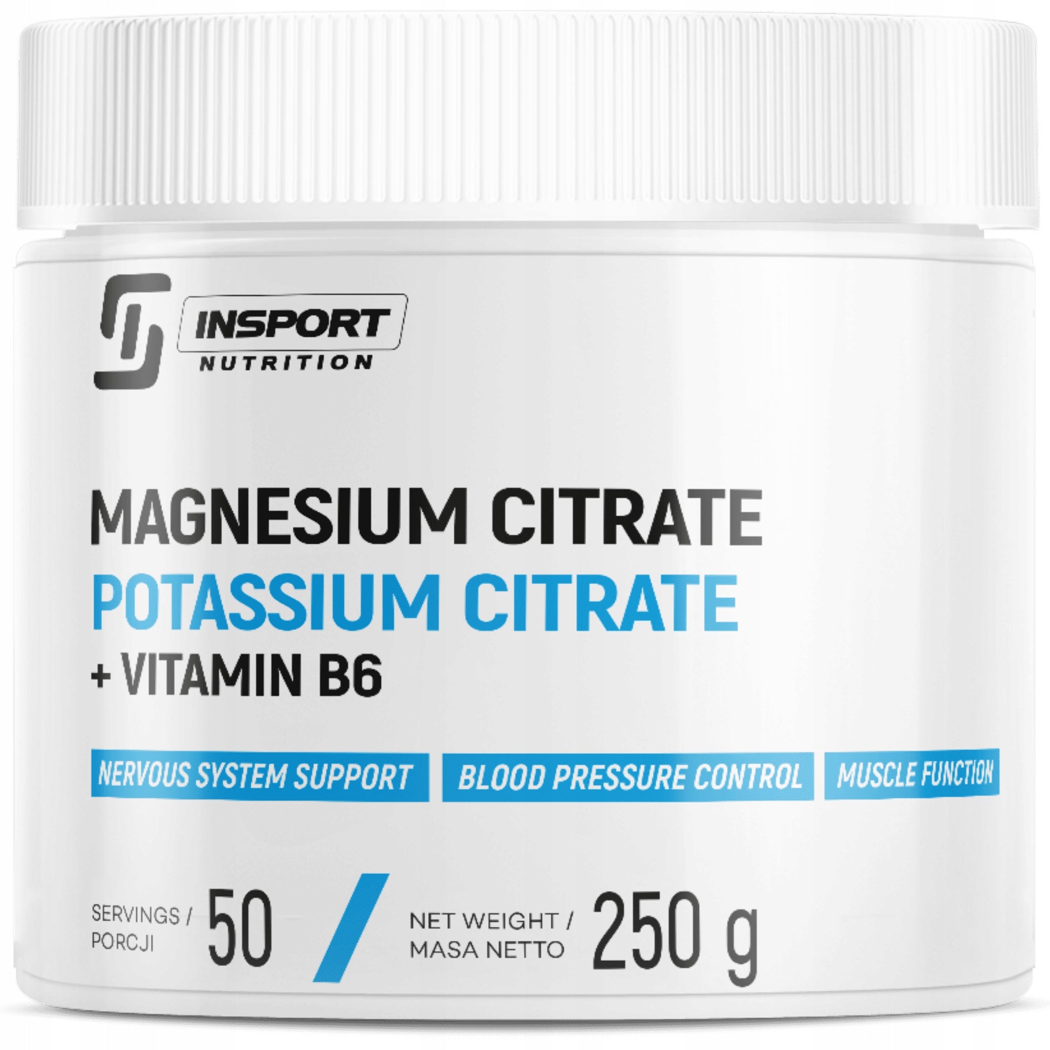 MAGNESIUM POTASSIUM B6 250g ELECTROLYTES Without Sugar MUSCLE SPASMS | INSPORT
