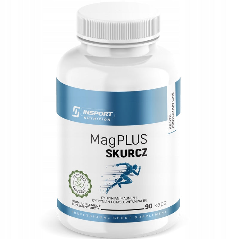 MAGNESIUM POTASSIUM VITAMIN B6 1800mg 90 kap Muscle SPASMS HEART Bone | INSPORT Packaging status original