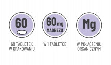 MAGNESIUM + VITAMIN B6, 60 pcs. World of Health Expiration date at least 3 months from the date of purchase