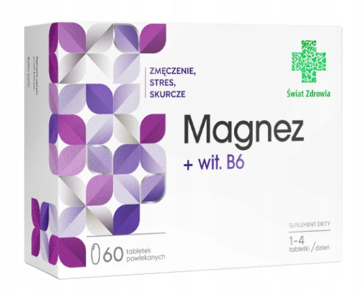 MAGNESIUM + VITAMIN B6, 60 pcs. World of Health