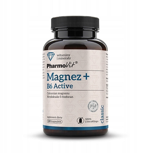 MAGNESIUM + VITAMIN B6 ACTIV GLUTEN-FREE 120 CAPSULES - PHARMOVIT (CLASSIC)