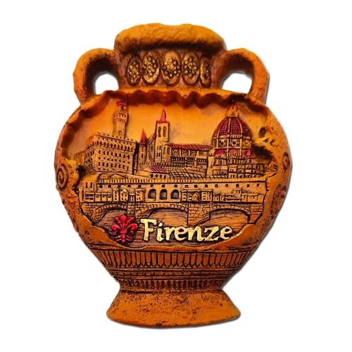 MAGNET 3D FLORENCE AMPHORA GIFT FOR TRAVELER TOURIST metal Brand no brand