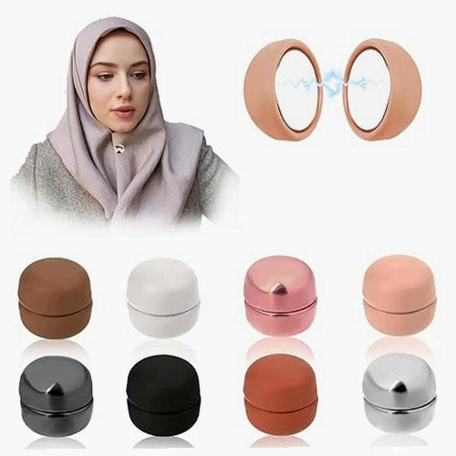 MAGNETIC BROOCHES HIJAB 8 PAIRS COLORFUL WITHOUT NEEDLES FOR WOMEN metal