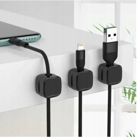 MAGNETIC CABLE ORGANIZER 3PCS SET DESK CABLE HOLDER CLIPS Packaging status original