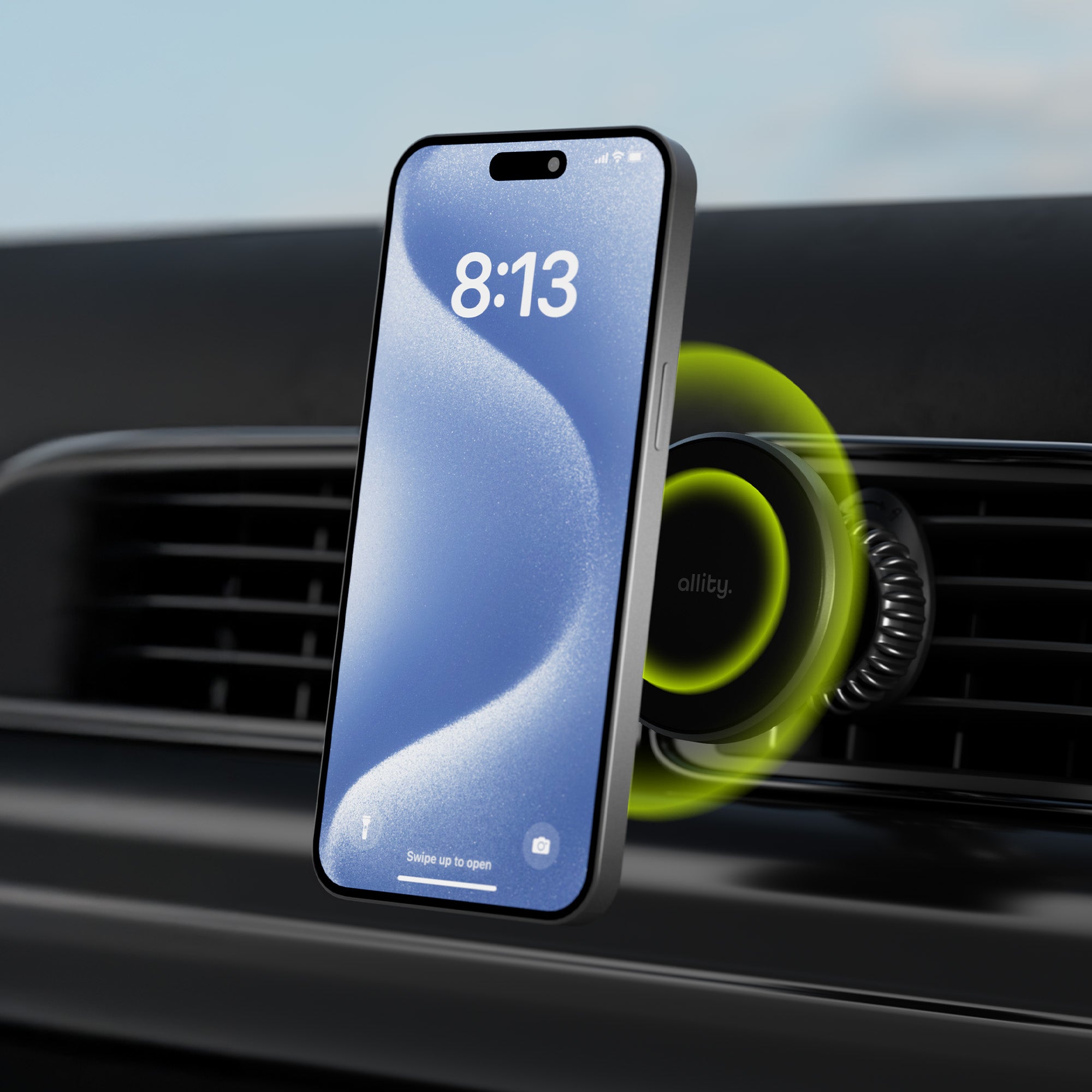 MAGNETIC CAR HOLDER WITH INDUCTION CHARGER 2in1 MAGSAFE 15W +USBC Packaging status original