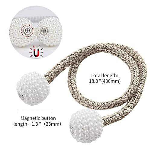 MAGNETIC CURTAIN HOLDERS BALL SHAPE COTTON 4 PCS COTTON Manufacturer code Producent niezależny