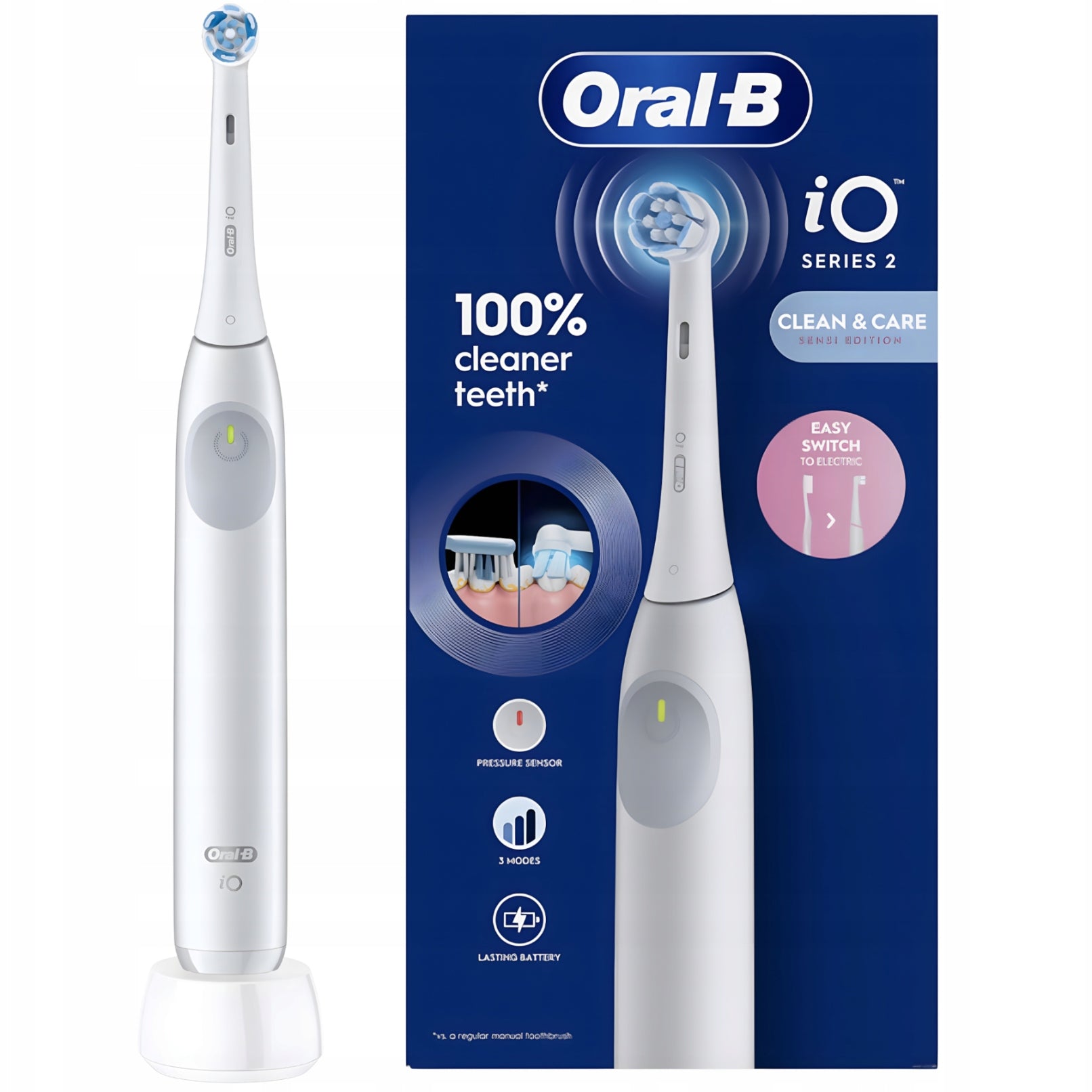 MAGNETIC ELECTRIC TOOTHBRUSH ORAL-B IO SERIES 2 SIMPLE WHITE