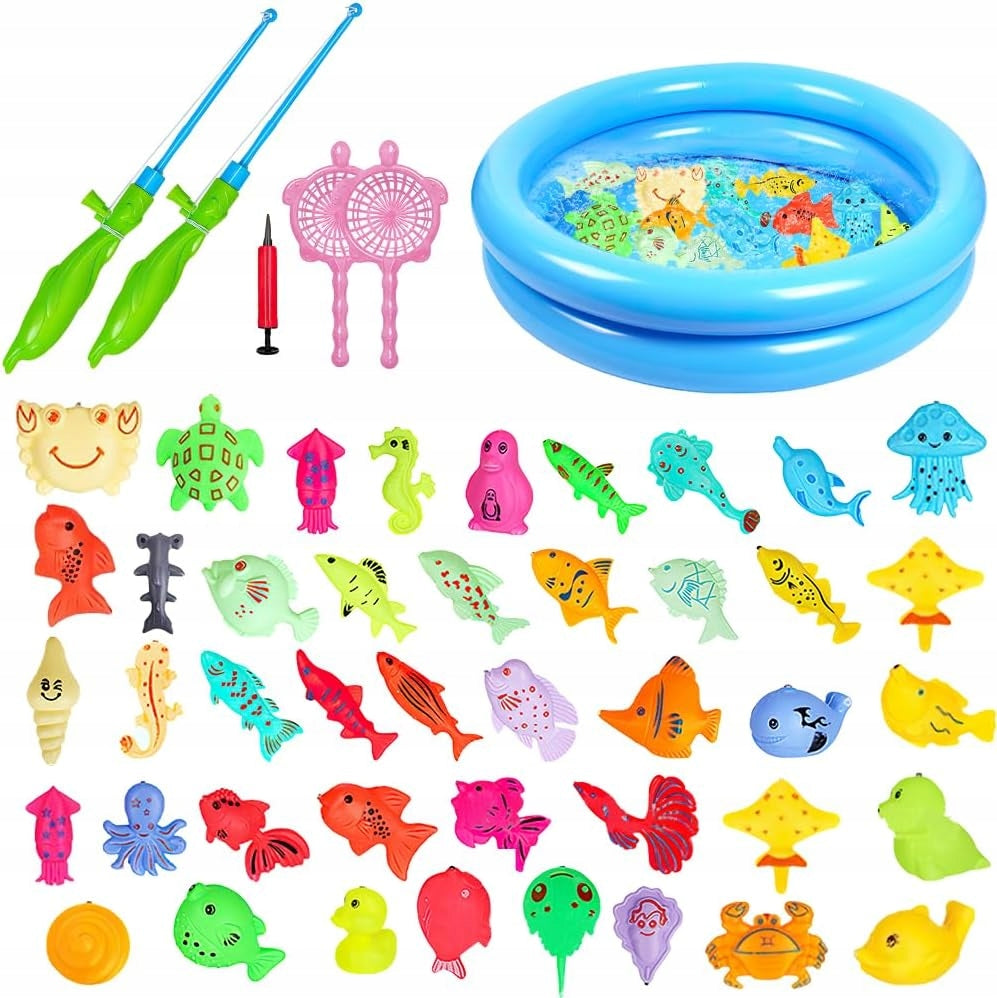 MAGNETIC FISHING ROD FOR CHILD POOL TOY GIFT COLORFUL