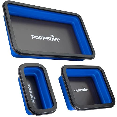 MAGNETIC FOLDING SILICONE TRAYS FOR WORKSHOP SET OF 3 PCS METAL Brand no brand