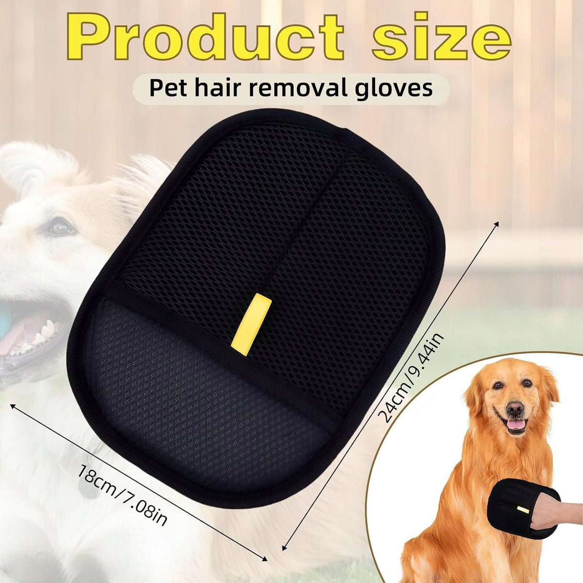 MAGNETIC GLOVES FOR HAIR 2PCS + COMB FOR CATS DOGS Brand ST